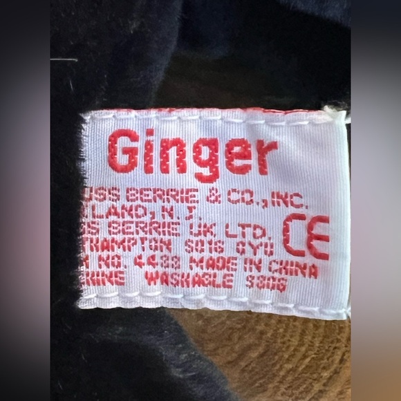 VTG Russ Berrie Stuffed Black Labrador Retriever Dog Pup Ginger 16” Realistic - Picture 10 of 10